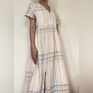 🧺Madewell NWT Pastel Cottagecore Striped Picnic Dress🧺